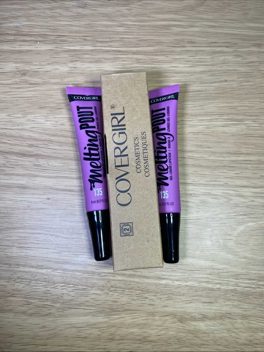COVERGIRL Beige Cardboard Cosmetic Box 2 Packs